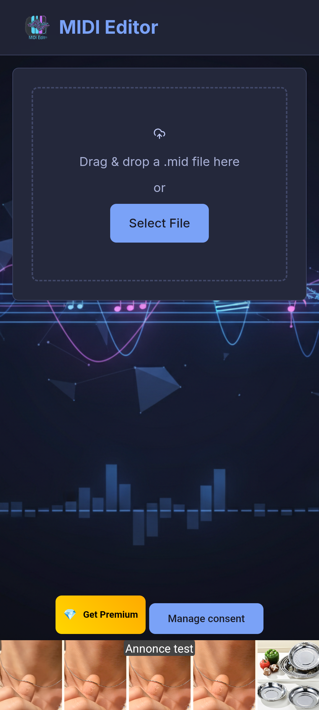 MIDI Editor Screenshot 1