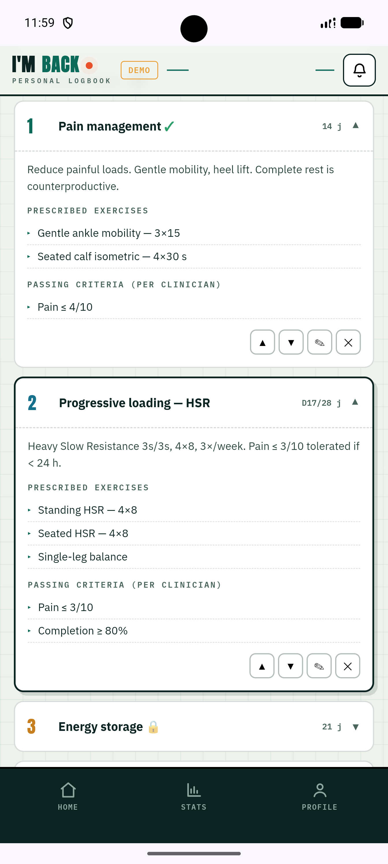 IMBACK — Recovery phases