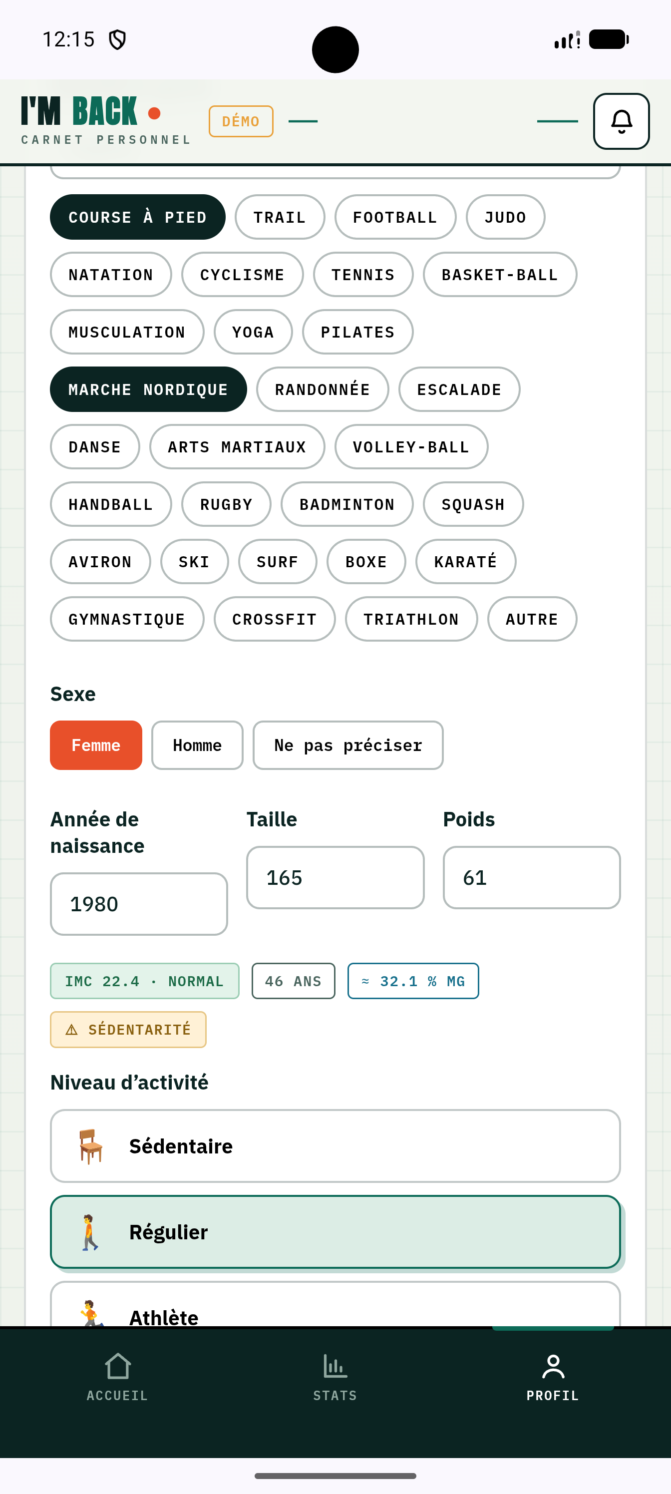 IMBACK — Profil